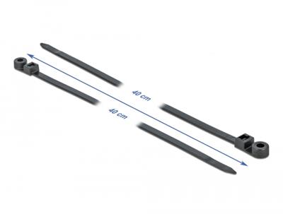 DeLOCK 18953 kabelbinder Parallel entry cable tie Polyamide Zwart 10 stuk(s)