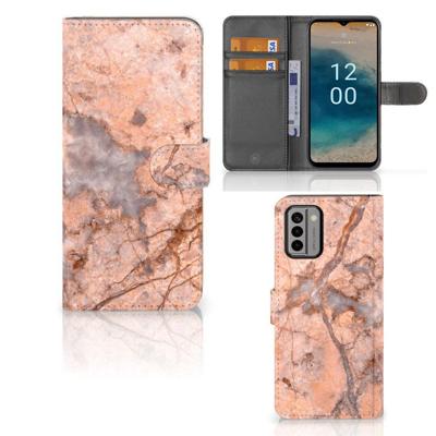 Nokia G22 | Bookcase | Marmer Oranje Nokia G22 | Bookcase | Marmer Oranje