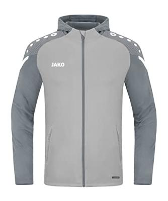 JAKO 6822 Jas Met Kap Performance - Zachtgrijs/Steengrijs - L