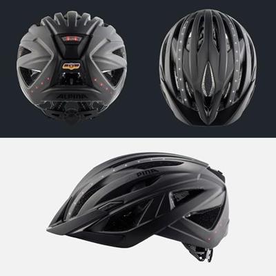 Olympic Sportswear Alpina sports urban helm haga led 51-56 mat zwart - thumbnail