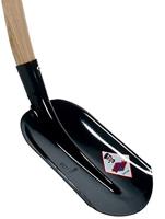 Bats middel zwart gehard staal met dubbelgebogen steel 110 cm - thumbnail