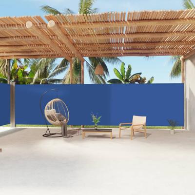 Windscherm uittrekbaar 200x1200 cm blauw