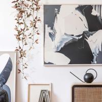 Tradescantia Kunsthangtak paars 80cm - thumbnail