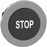 Schneider Electric ZB4FL234 ZB4FL234 Plat, Terugstelbaar (Ø) 30.5 mm STOP Chroom, Zwart 1 stuk(s) - thumbnail