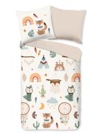 Good Morning Kinderdekbedovertrek "tipi-tenten / boho" - Zand - (135x200 cm) - Katoen - thumbnail