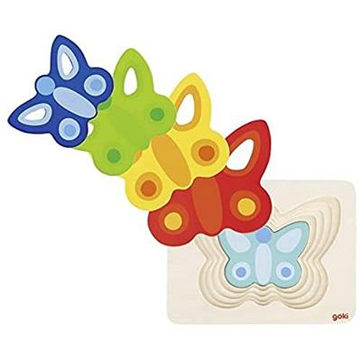 Goki lagenpuzzel vlinder, 5 lagen Goki lagenpuzzel vlinder, 5 lagen