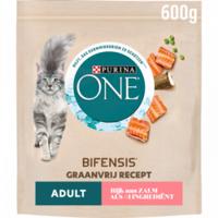 Purina One Graanvrij Adult met zalm kattenvoer 3 x 600 g - thumbnail
