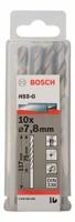 Bosch Accessories 2608585506 HSS Metaal-spiraalboor 7.8 mm Gezamenlijke lengte 117 mm Geslepen DIN 338 Cilinderschacht 10 stuk(s) - thumbnail