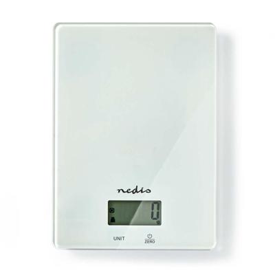 Nedis KASC610WT Keukenweegschaal Digitaal Glas / Kunststof Wit Nedis KASC610WT Keukenweegschaal Digitaal Glas / Kunststof Wit
