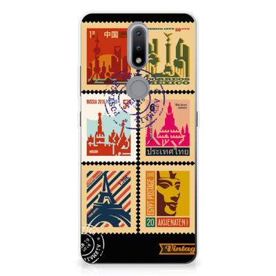 Nokia 2.4 | Silliconen Back Cover | Postzegels