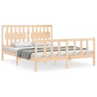 Bedframe zonder matras massief grenenhout 160x200 cm - thumbnail