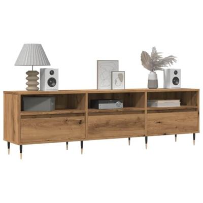 Tv-meubel 150x30x44,5 cm bewerkt hout artisanaal eikenkleur