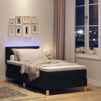 Boxspringbed met Matras & LED Zwart 80x200 cm Stof - thumbnail