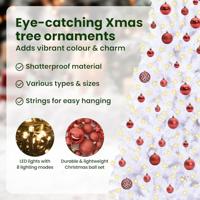 Kunstkerstboom met 300 LED Wit 180 cm PVC en staal - thumbnail