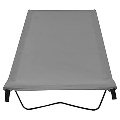VidaXL Campingbedden 2 st 180x60x19 cm oxford stof en staal grijs VidaXL Campingbedden 2 st 180x60x19 cm oxford stof en staal grijs