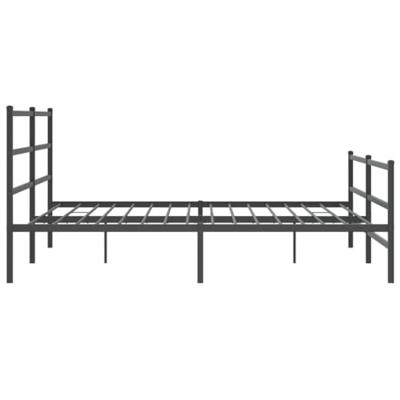 Bedframe met hoofd- en voeteneindemetaal zwart 193x203 cm Bedframe met hoofd- en voeteneindemetaal zwart 193x203 cm