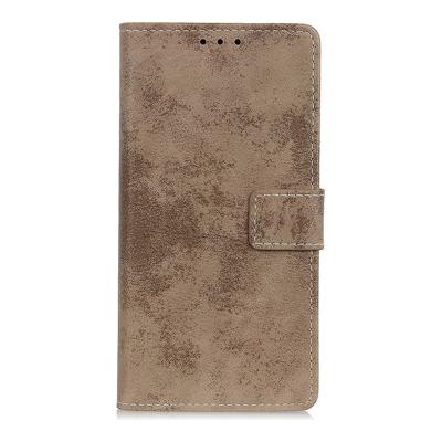 Shop4 - Samsung Galaxy A20e Hoesje - Wallet Case Vintage Khaki Shop4 - Samsung Galaxy A20e Hoesje - Wallet Case Vintage Khaki