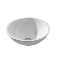 Wiesbaden Valerie waskom rond 43x13 cm solid surface mat wit 36.4042 - thumbnail