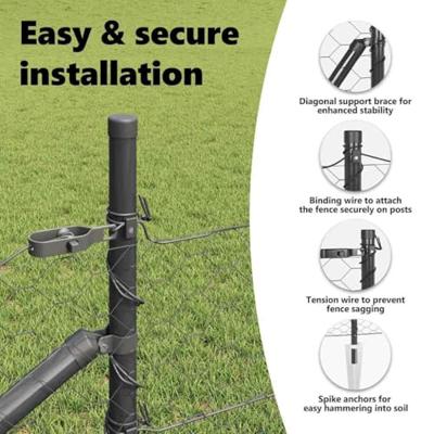 VidaXL Afrasteringspaal grijs 25 x 0,4 m (50 mm gaas) staal en pvc