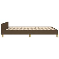 Bedframe zonder matras stof donkerbruin 140x200 cm - thumbnail