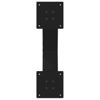 Salontafelpoten 2 st X-vormig 60x(30-31) cm staal zwart - thumbnail