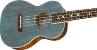 Fender Dhani Harrison Ukulele Turquoise WN elektrisch-akoestische tenor ukelele - thumbnail
