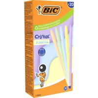 Bic balpen Cristal Medium pastel, doos van 20 stuks, assorti - thumbnail