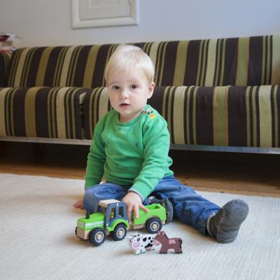 New Classic Toys Tractor groen met aanhanger en dieren New Classic Toys Tractor groen met aanhanger en dieren