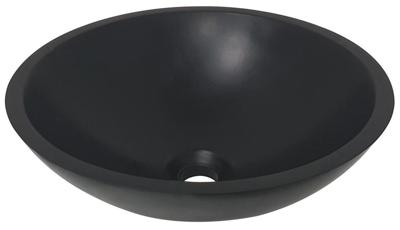 Wiesbaden Wiesbaden Valerie waskom rond 43x13 cm solid surface mat zwart Wiesbaden Wiesbaden Valerie waskom rond 43x13 cm solid surface mat zwart