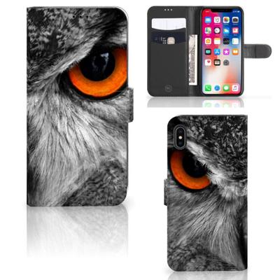Apple iPhone Xs Max | Telefoonhoesje | Met pasjeshouder | Uil