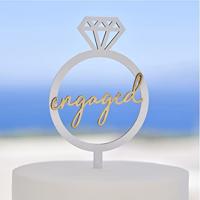 Ginger Ray taarttoper engaged 22 cm | 20 stuks - thumbnail