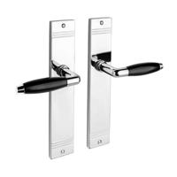 De Oude Deurklink Deurklink Retro geveerd op schild glanzend nikkel - thumbnail