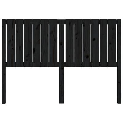 Hoofdbord 145,5x4x100 cm massief grenenhout zwart