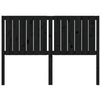 Hoofdbord 145,5x4x100 cm massief grenenhout zwart - thumbnail