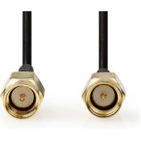 Antennekabel | SMA Male | SMA Male | Verguld | 50 Ohm | Enkelvoudig Afgeschermd | 1.00 m | Rond | PVC | Zwart - thumbnail