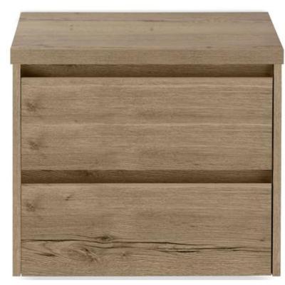 Dante Badmeubelset 60 cm - Natuur Eiken - Wastafelbovenblad