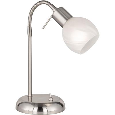 LED Bureaulamp met Flexibele Arm - E14 Fitting - Mat Nikkel Design