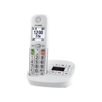Panasonic KX-TGU430EXW Digitale draadloze telefoon met antwoordapparaat, versterkt volume, basiseenheid en 1 hoofdtelefoon, lcd-display, zaklamp, compatibel met hoofdtelefoon, wit en zilver - thumbnail