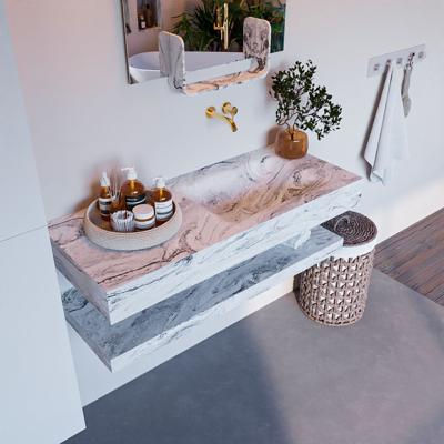 MONDIAZ ALAN-DLUX 110cm planchet Glace. Vrijhangende wastafel CLOUD rechts zonder kraangat, kleur Glace. MONDIAZ ALAN-DLUX 110cm planchet Glace. Vrijhangende wastafel CLOUD rechts zonder kraangat, kleur Glace.