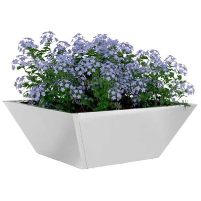 VidaXL Tuin bloempot zilver 40 x 40 x 15 cm roestvrij staal VidaXL Tuin bloempot zilver 40 x 40 x 15 cm roestvrij staal