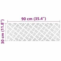 VidaXL Trap tread rechthoekig 2 pcs zilver 90 x 30 cm aluminium - thumbnail