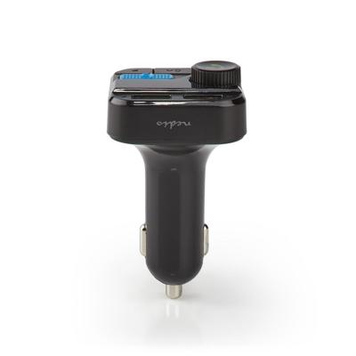 FM-Audiotransmitter voor Auto | Gefixeerd | Handsfree bellen | 0.8 " | LED-Scherm | Bluetooth® | 5.0 V DC / 1.0 A / 5.0 V DC / 2.4 A | Bass boost | Google Assistant / Siri | Zwart