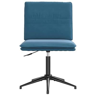 Eetkamerstoelen 6 st fluweel blauw