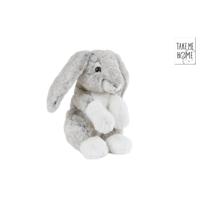 Take Me Home haas knuffel pluche grijs, 20cm - thumbnail