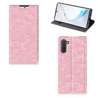 Samsung Galaxy Note 10 Smart Cover White Flowers - thumbnail