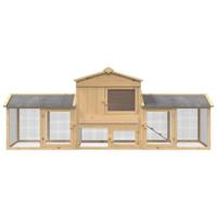 Kippenhok Bruin 225 x 60 x 89 cm - thumbnail