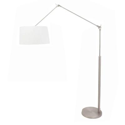 Steinhauer Vloerlamp prestige chic 9719 staal kap linnen wit
