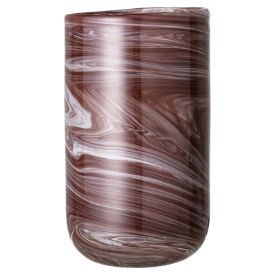 Bloomingville Vaas Bruin glas ø14 25cm.H Bloomingville Vaas Bruin glas ø14 25cm.H