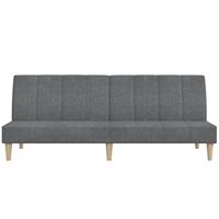 Slaapbank 2-zits stof lichtgrijs - thumbnail