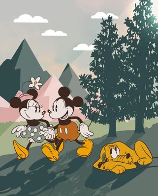 Komar Into Wonderland Fotobehang Disney - Mickey Mouse - Mickey & Minnie Embrace Nature - IADX4-102